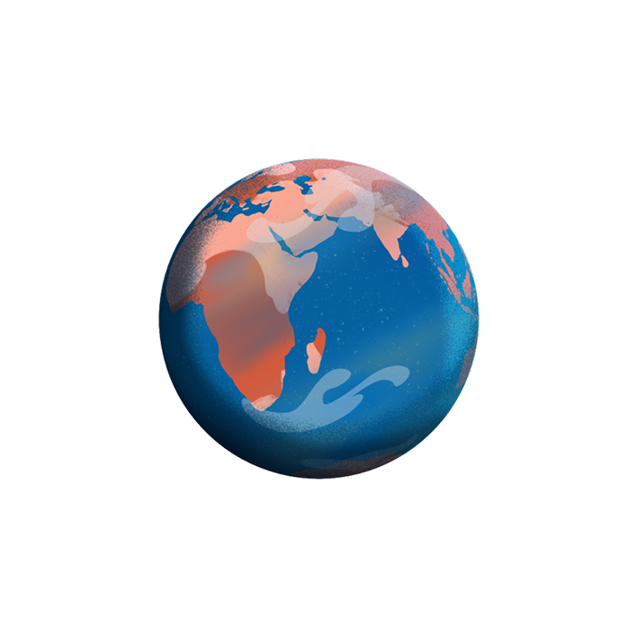 Earth with ~2,200 satellites in orbit (2020)